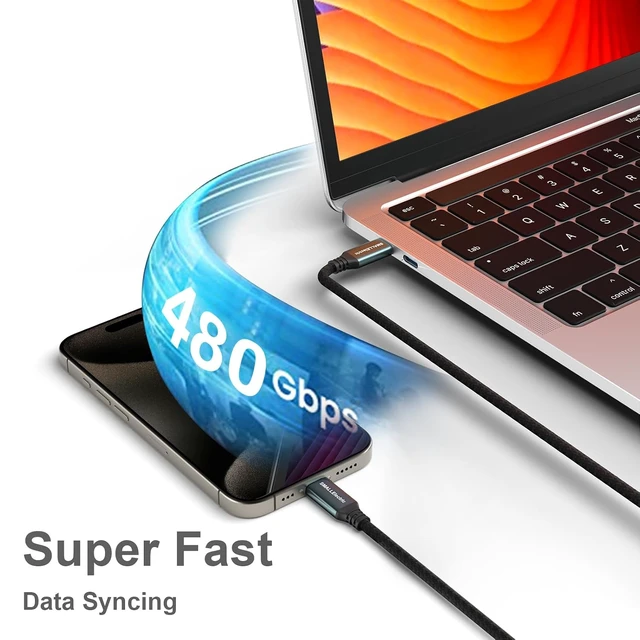 Alt view image 6 of 6 - USB C to USB C Charging Cable 5Pack 60W Type C Fast 6ft Long Charger Cord for iPhone 16/16 Plus/16 Pro Max/iPhone 15/15 Plus/ 15 Por Max Mac Book/iPad/Android Samsung Galaxy S22 S23