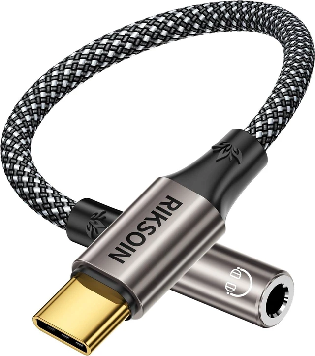 Main image of USB Type C to 3.5mm Female Headphone Jack Adapter USB-C to Aux Audio Dongle Cable Compatible with iPhone 17 Air 16 15 Pro Max Galaxy S23-S21 Ultra Pixel 9 8 Pro