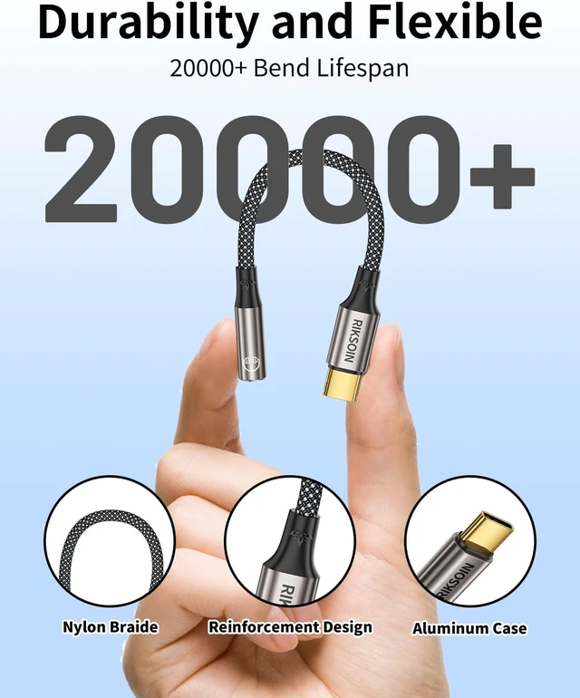 Alt view image 4 of 7 - USB Type C to 3.5mm Female Headphone Jack Adapter USB-C to Aux Audio Dongle Cable Compatible with iPhone 17 Air 16 15 Pro Max Galaxy S23-S21 Ultra Pixel 9 8 Pro