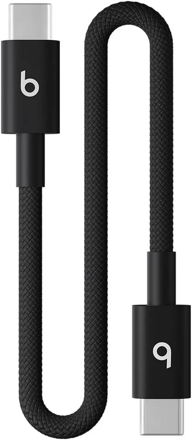 Main image of USB-C to USB-C Woven Short Cable Fast Charging Durable/Tangle-Free Compatible Charger for & Android Devices (8 in 20 cm) - Bolt Black