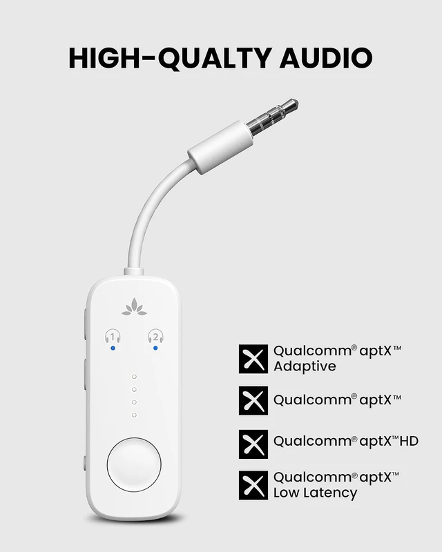 Alt view image 4 of 7 - Relay - Airplane Bluetooth Adapter for 2 AirPods or Headphones