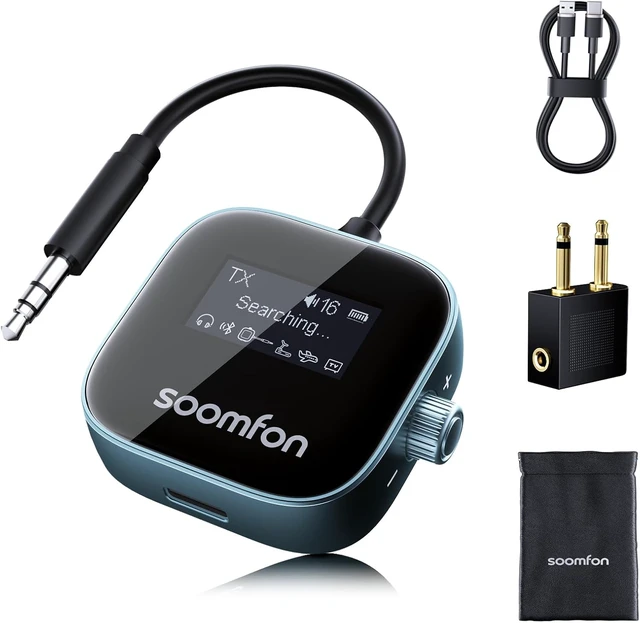 Main image of Airplane Bluetooth 5.3 Transmitter Receiver for TV to 2 Headphones