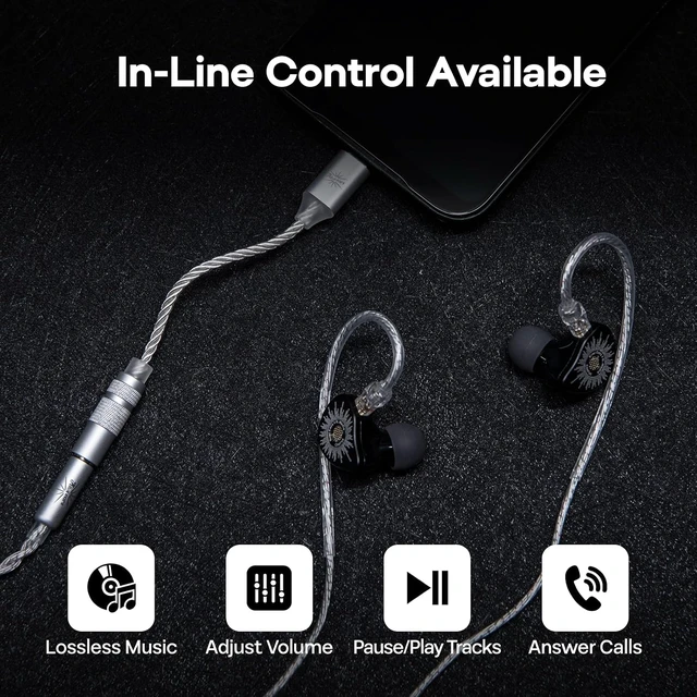 Alt view image 5 of 7 - Kiwi Ears AD1 Type-C to 3.5mm Female Headphone DAC Adapter Cable