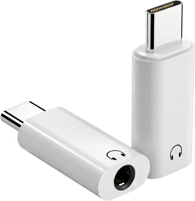 Main image of 2PACK USB C to 3.5mm Audio Adapter Type C to Headphone Jack Dongle