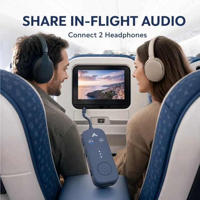 Alt view image 2 of 6 - Relay - Airplane Bluetooth Adapter for 2 AirPods or Headphones