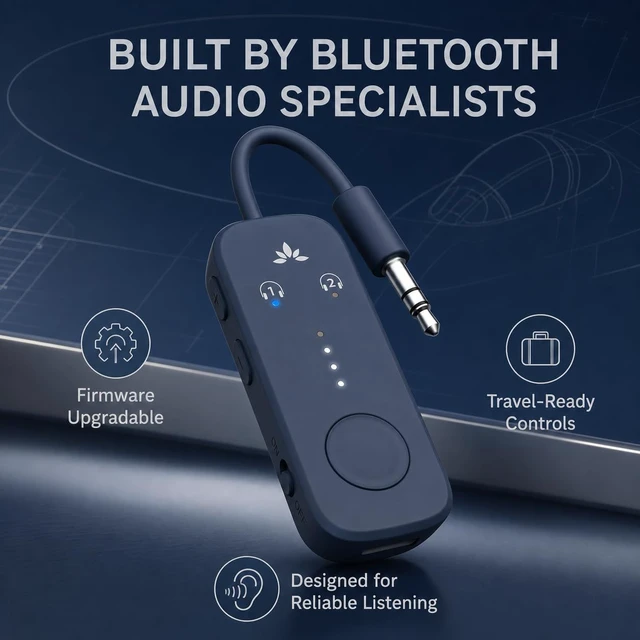 Alt view image 4 of 6 - Relay - Airplane Bluetooth Adapter for 2 AirPods or Headphones