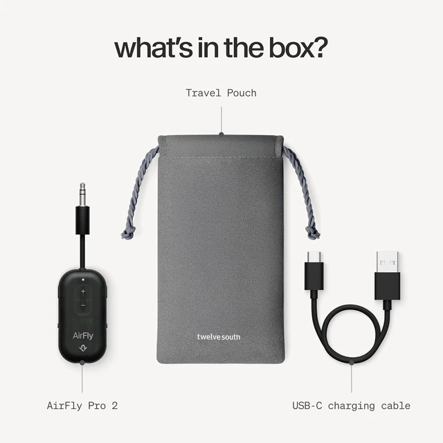 Alt view image 7 of 7 - AirFly Pro 2 Bluetooth Adapter Pair 2 AirPods Black Ice