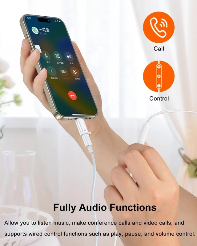 Alt view image 5 of 7 - Headphone Adapter for iPhone Lightning to USB C Audio Adapter