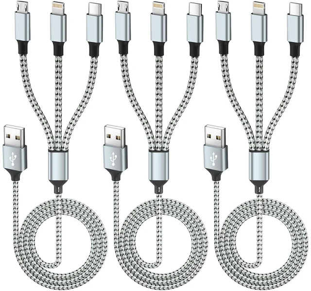 Main image of Multi Charging Cable(3Pack 4FT) 3 in 1 Charging Cable for Multiple Devices