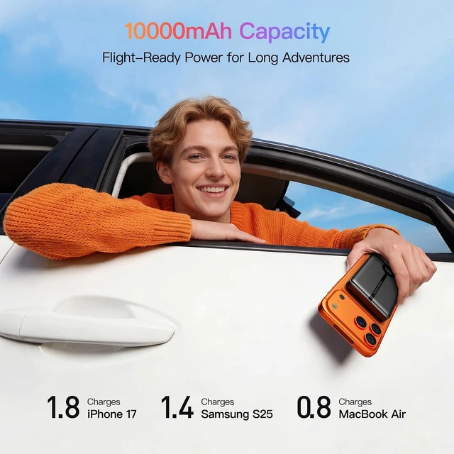 Alt view image 7 of 7 - for MagSafe Power Bank 10000mAh 40% Smaller Magnetic Power Bank