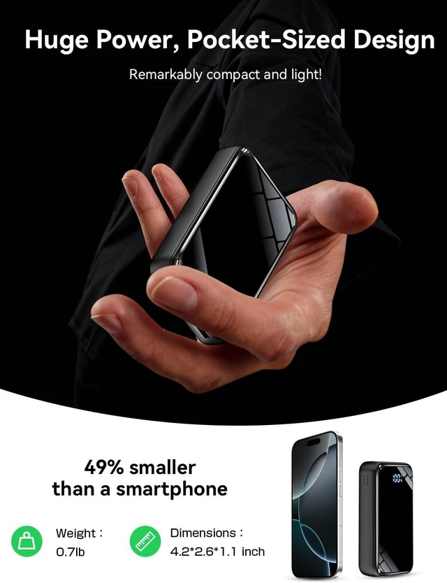 Alt view image 3 of 7 - 50000mAh Portable Charger 50% Smaller Power Bank Built-in 4 Cables