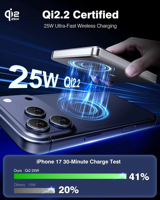 Alt view image 2 of 7 - Miisso 25W Qi2.2 Magnetic Power Bank 10000mAh Ultra-Slim Portable Charger