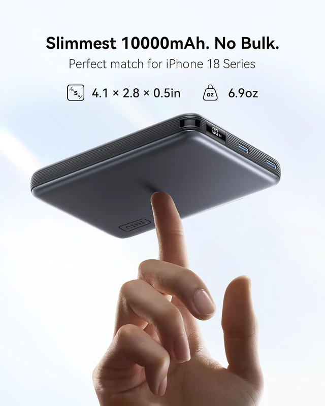Alt view image 2 of 7 - Magnetic Slimmest Power Bank 10000mAh Qi2.2 Portable Charger