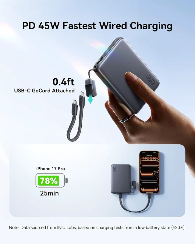 Alt view image 4 of 7 - Magnetic Slimmest Power Bank 10000mAh Qi2.2 Portable Charger