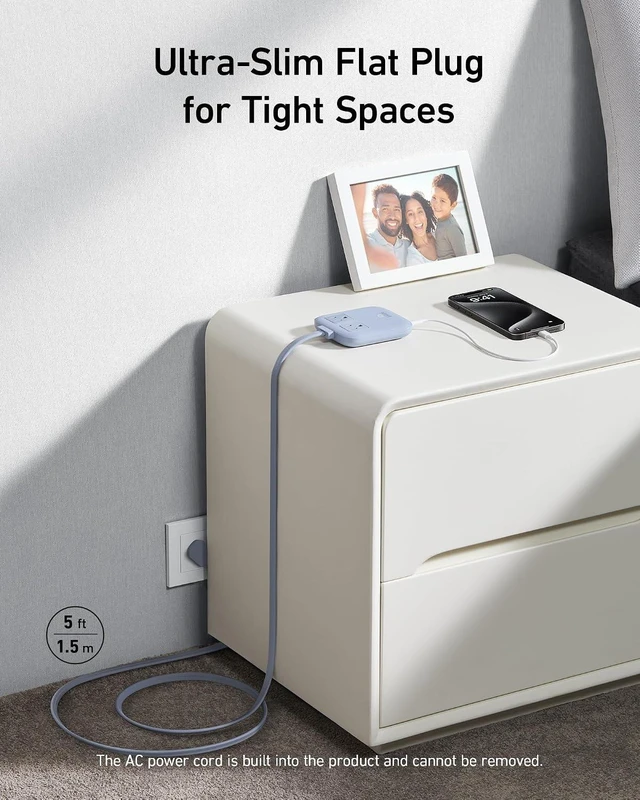 Alt view image 5 of 6 - Travel Power Strip Nano 67W Max 6-in-1 USB C Charger 2 USB C