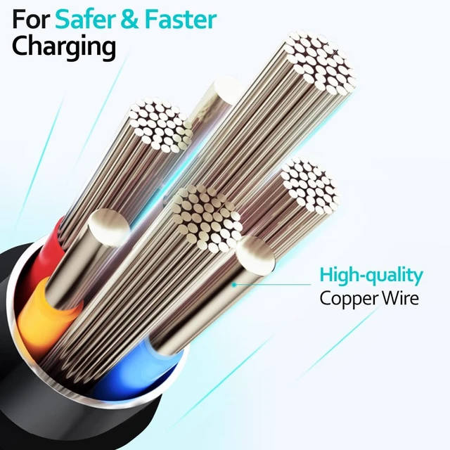 Alt view image 7 of 7 - Multi Charging Cable 6FT 2Pack Multi Charger Cable 4 in 1 Universal Multiple USB Fast Charging Cord with Type-C Micro USB Port for Most Cell Phone Tablets