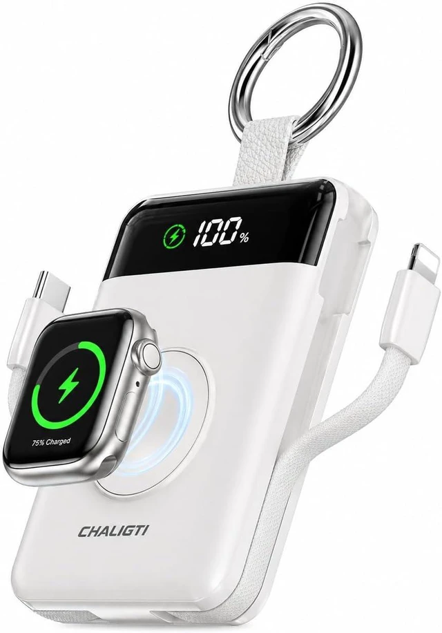 Main image of 5000mAh Portable Charger 4 in 1 with Display 20W Power Bank&iWatch Charger