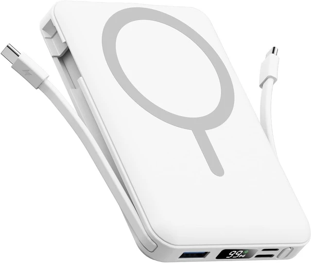 Main image of for MagSafe Portable Charger 10000mAh Magnetic Power Bank White