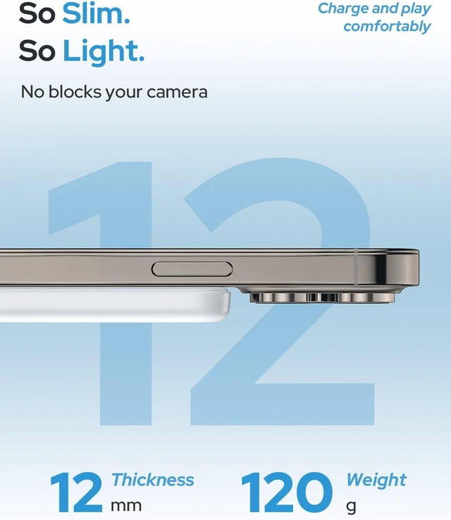 Alt view image 4 of 7 - for Magsafe Portable Charger 5000mAh Slim Wireless Magnetic Power Bank