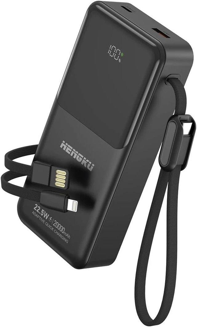 Main image of Power Bank 20000mah Portable Built-in Cable 22.5w Fast Charge