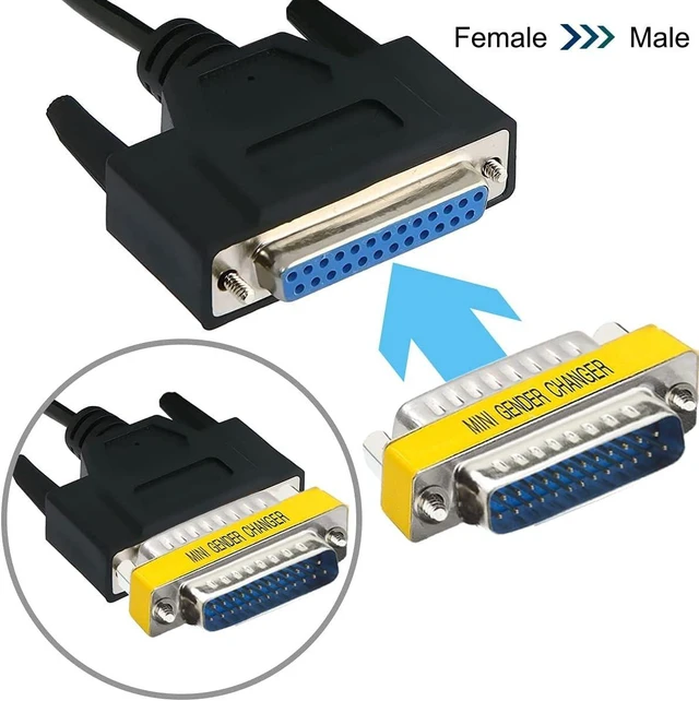 DB25 25 Pin Gender Changer D-SUB 25Pin Coupler Serial Cable - Newegg.com