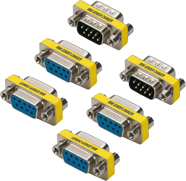 Main image of DB9 Gender Changer 6-Pack Serial Adapter Set for DB9