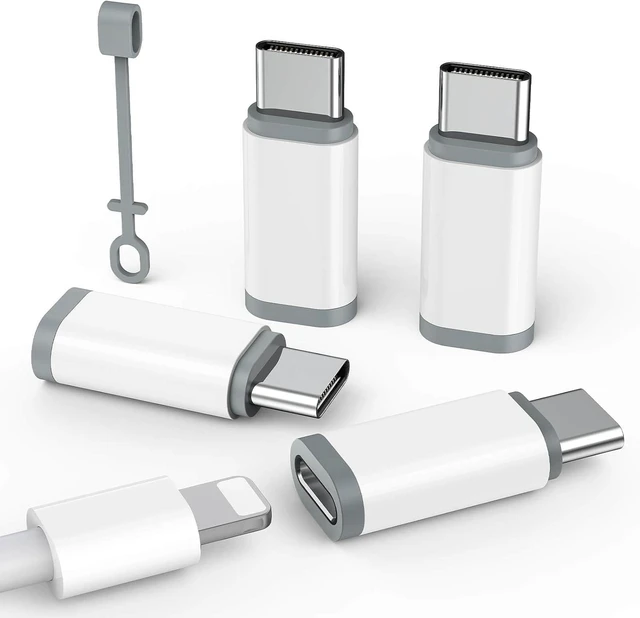 Main image of 4 Pack Lightning to USB C Adapter for iPhone 15/16/17/18 Pro Max/Plus S24/S25 Pixel USB Type C to Lightning Cable Connector for iPhone Duo/18/17/16 Charger- (Not for Headphones/OTG)