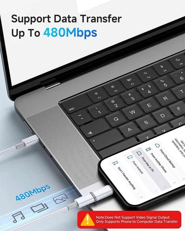 Alt view image 3 of 7 - 4 Pack Lightning to USB C Adapter for iPhone 15/16/17/18 Pro Max/Plus S24/S25 Pixel USB Type C to Lightning Cable Connector for iPhone Duo/18/17/16 Charger- (Not for Headphones/OTG)