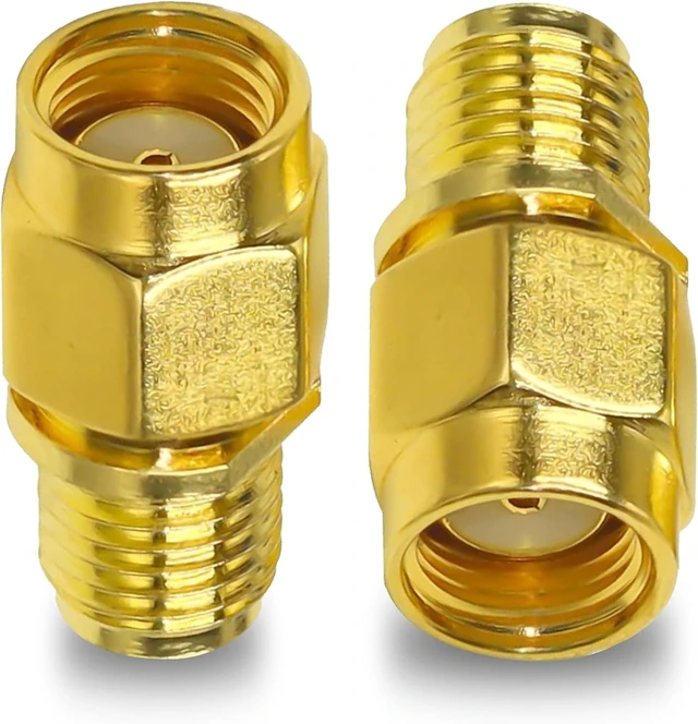Main image of 2PCS SMA Female to RPSMA Female Coax Connector Gender Changers Female to RP-SMA Male Coaxial Adapter Low Loss Coax Cable for Radio Antenna Audio