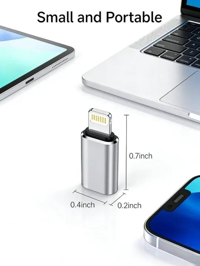 Alt view image 6 of 7 - 2-Pack USB C to Lightning Adapter Type C to Lightning Adapter Fast Charger