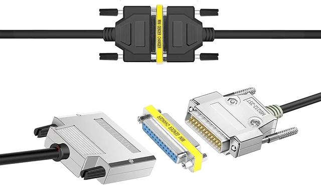Alt view image 2 of 6 - DB25 25 Pin Gender Changer D-SUB 25Pin Coupler Serial Cable Gender Changer RS232 VGA Adapter Connetor for Applications Pack of 2 (Female to Female)
