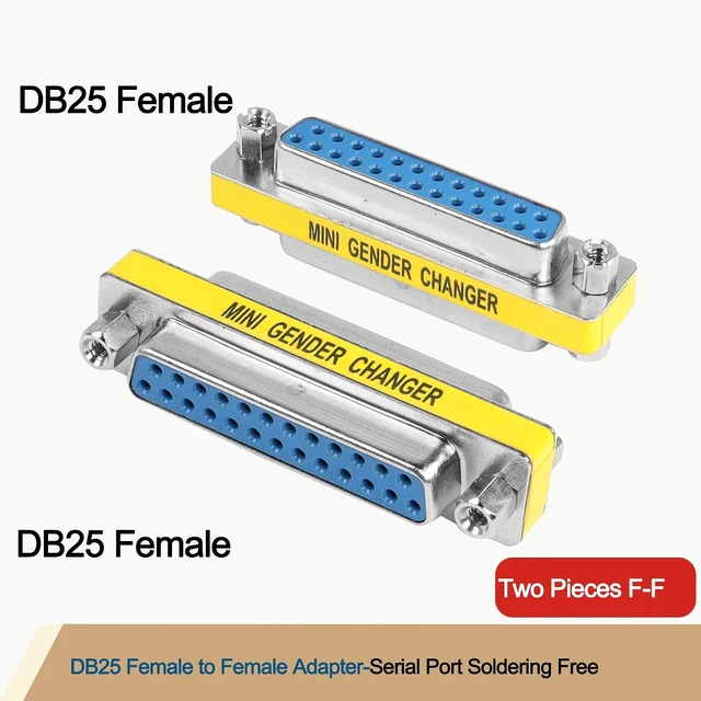 Alt view image 3 of 6 - DB25 25 Pin Gender Changer D-SUB 25Pin Coupler Serial Cable Gender Changer RS232 VGA Adapter Connetor for Applications Pack of 2 (Female to Female)