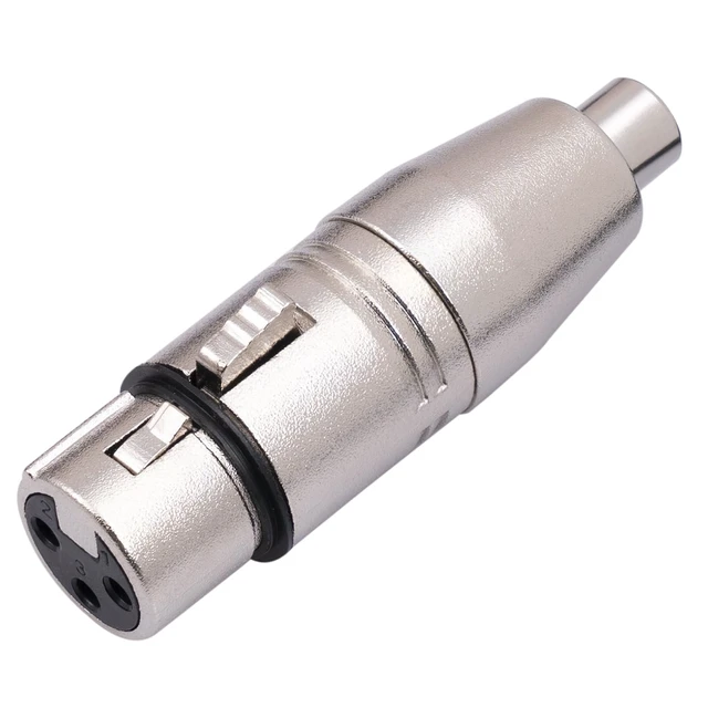 Alt view image 6 of 6 - 2Pack XLR Female to RCA Female Adapter Converter Gender Changer Audio Coupler Connectors for Mixer Recorder Amplifier