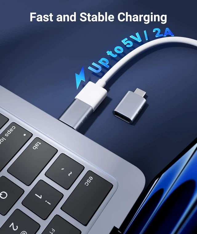 Alt view image 7 of 7 - USB C to USB Adapter Pack of 2 USB 3.0 to Thunderbolt 5/4 Adapter