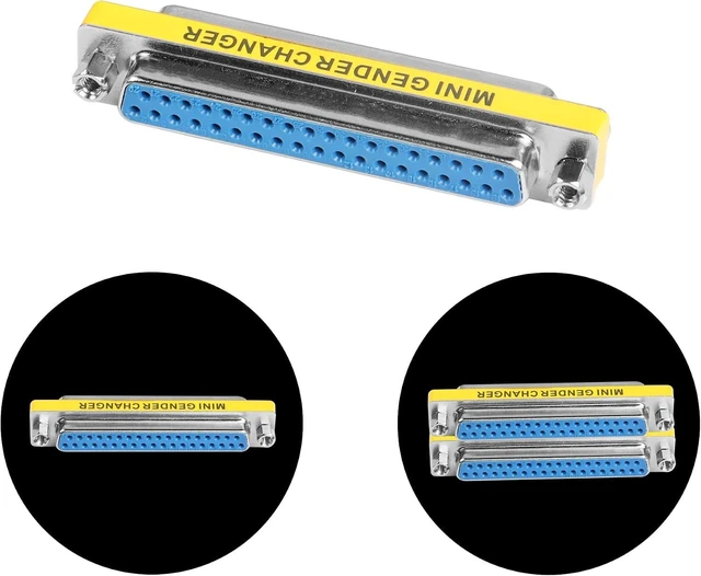 Alt view image 2 of 7 - DB37 37 Pin Female to Female Gender Changer VGA Adapter Connector