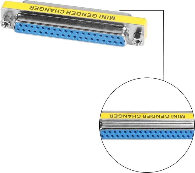 Alt view image 5 of 7 - DB37 37 Pin Female to Female Gender Changer VGA Adapter Connector