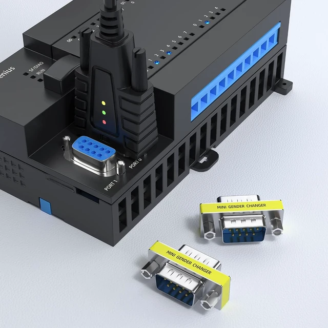 Alt view image 3 of 3 - RD232M2M-10A DB9 Serial RS232 COM Gender Changer for USB to RS232 Serial Cable Adapter (Male/Male)