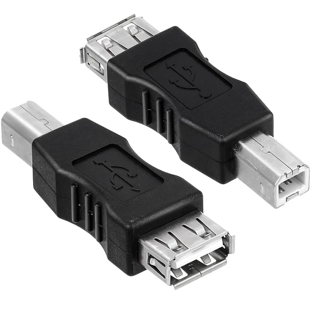 Alt view image 7 of 7 - 2 Pcs 2.0 A Female to USB B Male Printer Converter - USB A to B Adapter - AF/BM Adapter