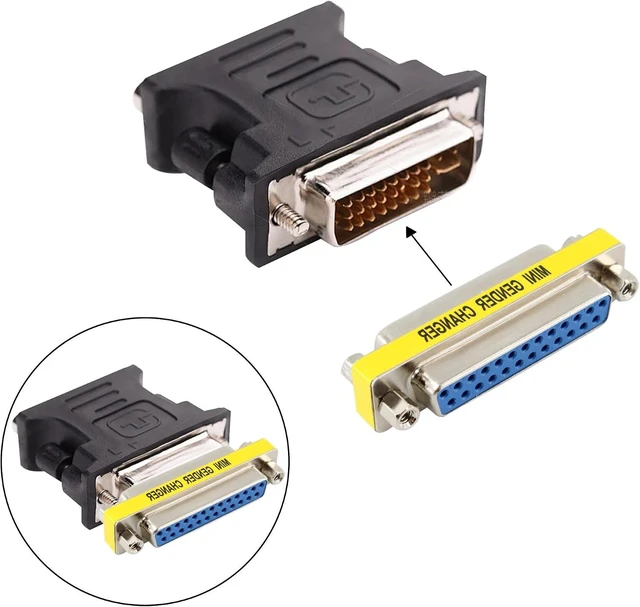 Alt view image 5 of 6 - 6Pcs 25Pin Male to Female Mini Gender Changer Coupler Adapter DB25 Serial Cable Gender Changer VGA Coupler
