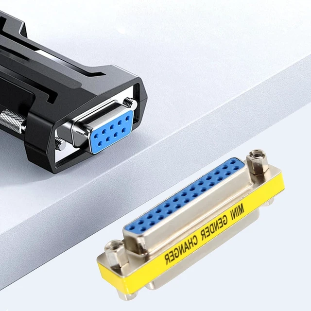 Alt view image 6 of 6 - 6Pcs 25Pin Male to Female Mini Gender Changer Coupler Adapter DB25 Serial Cable Gender Changer VGA Coupler