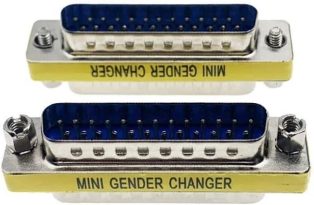 Alt view image 5 of 6 - 2 Pack Rs232 Serial Cable 25 Pin DB25 Male to Male Gender Changer Coupler Adapter Connector