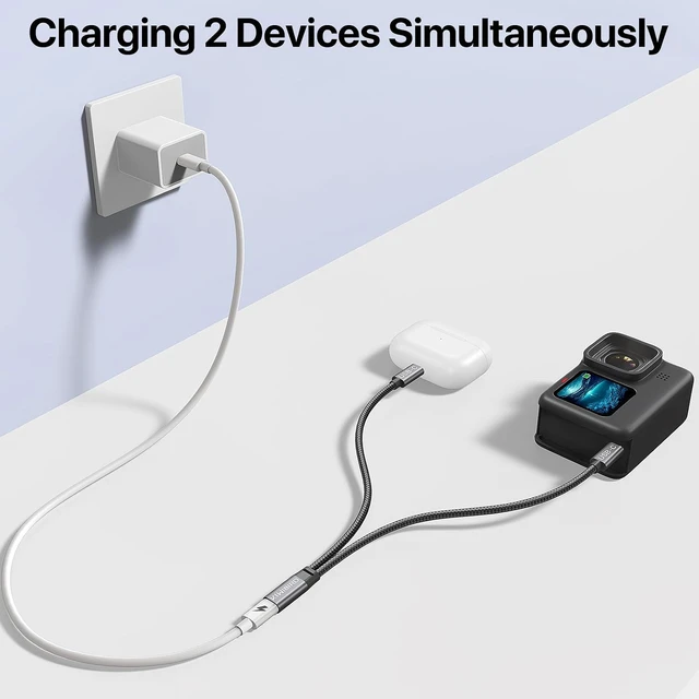 Alt view image 5 of 7 - USB C Splitter Charging USB C Power Splitter 1 in 2 Out (2 Pack)