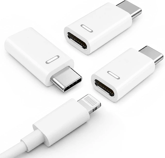 Main image of 3-Pack Lightning Female to USB-C Male Adapter for iPhone 15/16/17/18