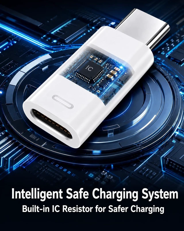 Alt view image 6 of 7 - 3-Pack Lightning Female to USB-C Male Adapter for iPhone 15/16/17/18
