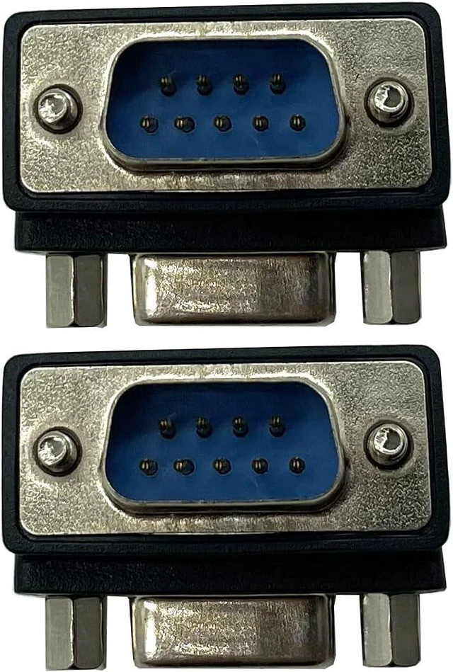 Alt view image 2 of 3 - RS232 DB9 Pin Male to Female 90 Degree Changer Coupler Adapte Connecter 90 Degree DB9 9 Pin RS 232 Serial Gender Changer Extension Converter Adapter for Serial Applications (2-Pack)