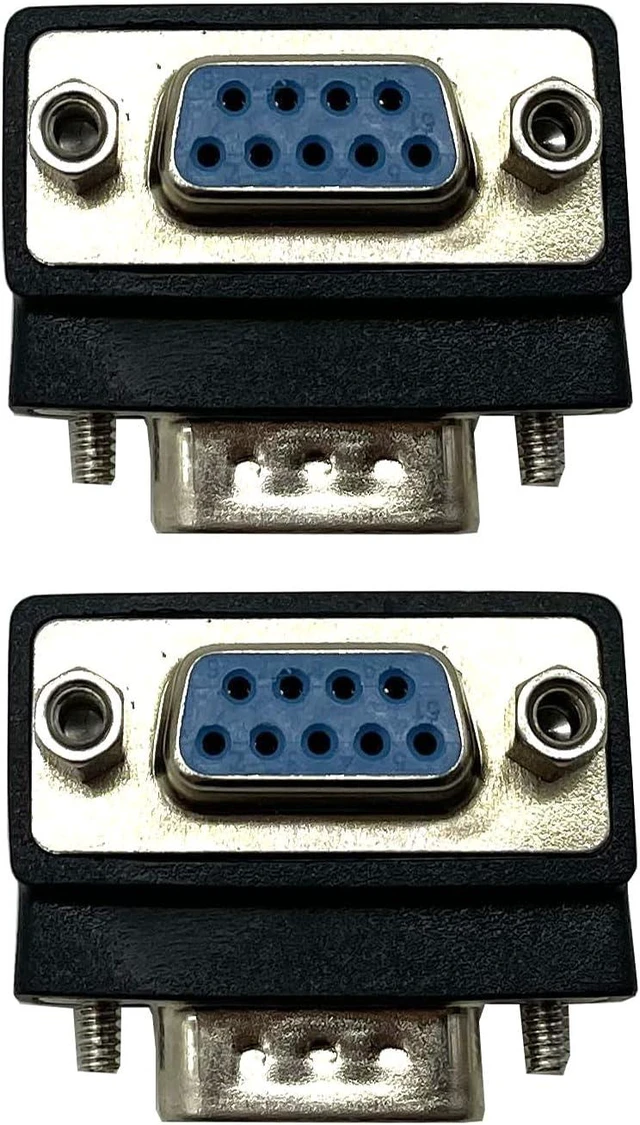 Alt view image 3 of 3 - RS232 DB9 Pin Male to Female 90 Degree Changer Coupler Adapte Connecter 90 Degree DB9 9 Pin RS 232 Serial Gender Changer Extension Converter Adapter for Serial Applications (2-Pack)