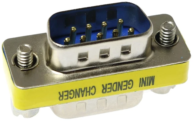 Alt view image 3 of 5 - 2pcs DB9 9Pin RS232 Serial Cable Male to Male Mini Gender Changer Adapter Coupler Connector