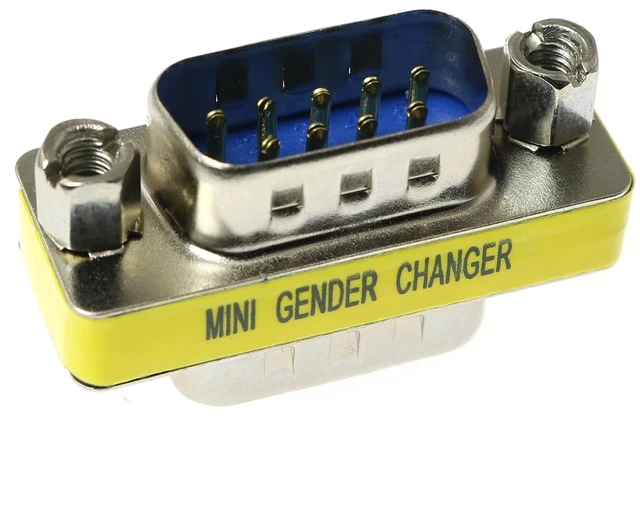 Alt view image 4 of 5 - 2pcs DB9 9Pin RS232 Serial Cable Male to Male Mini Gender Changer Adapter Coupler Connector