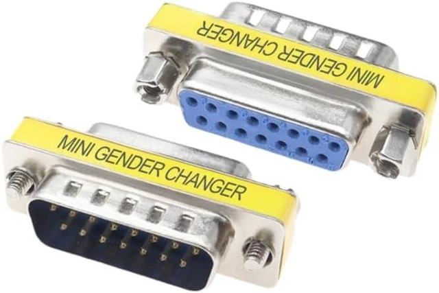 Alt view image 4 of 6 - 2pcs Rs232 Serial Cable 15 Pin DB15 Male to Female Gender Changer Coupler Adapter Connector