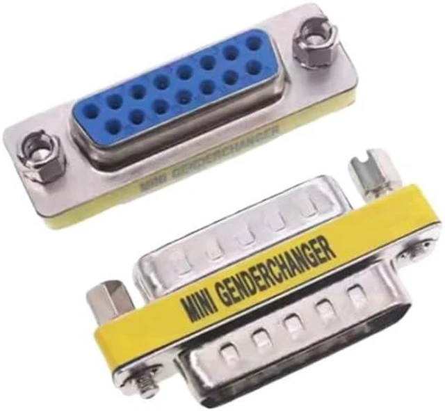 Alt view image 5 of 6 - 2pcs Rs232 Serial Cable 15 Pin DB15 Male to Female Gender Changer Coupler Adapter Connector